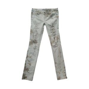 Machine  Pour Neuf Mode Tie Dye Distressed Skinny Jeans size 11
